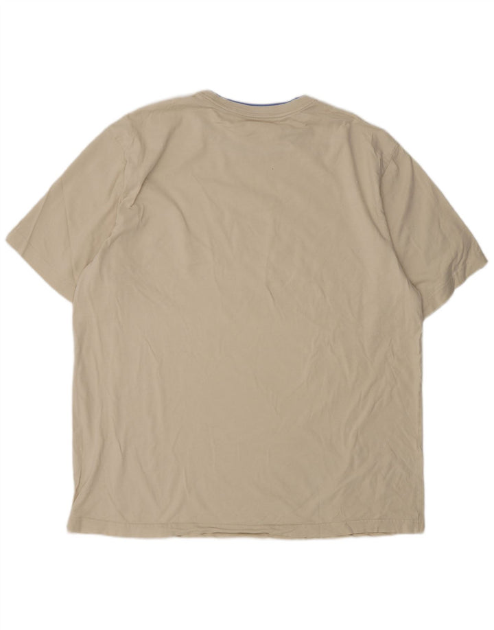 IZOD Mens T-Shirt Top 2XL Beige Striped