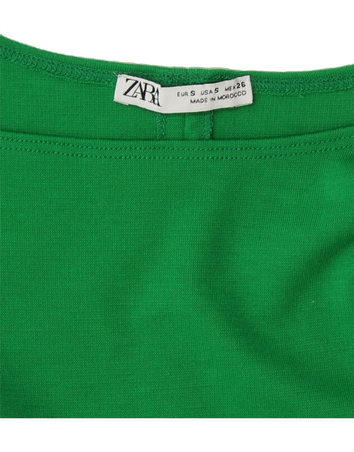 ZARA Womens Sleeveless Bodycon Dress UK 8 Small Green Polyester Vintage Zara and Second-Hand Zara from Messina Hembry 