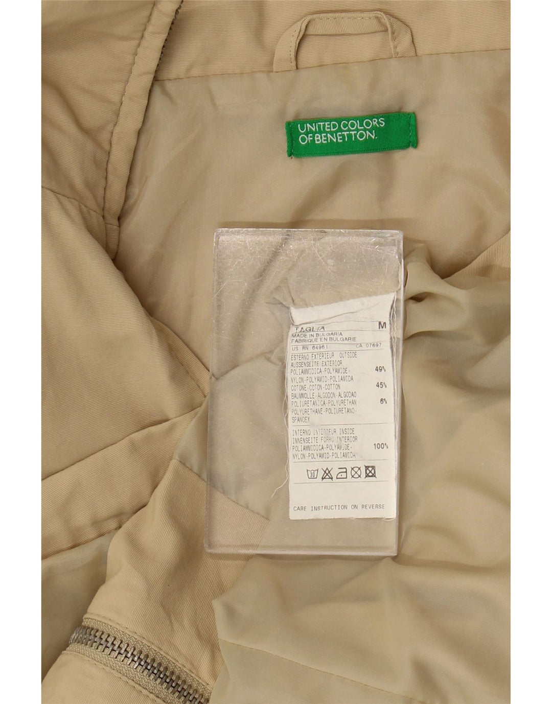 Giacca utility da donna Benetton UK 14 Poliammide beige medio