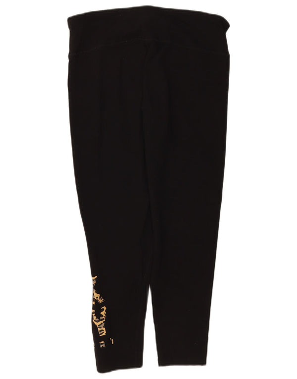 Leggings grafici da donna Dkny UK 14 grande cotone nero