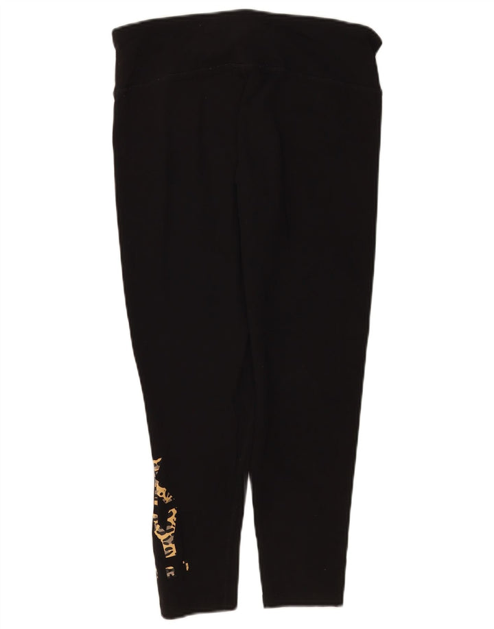 Leggings grafici da donna Dkny UK 14 grande cotone nero