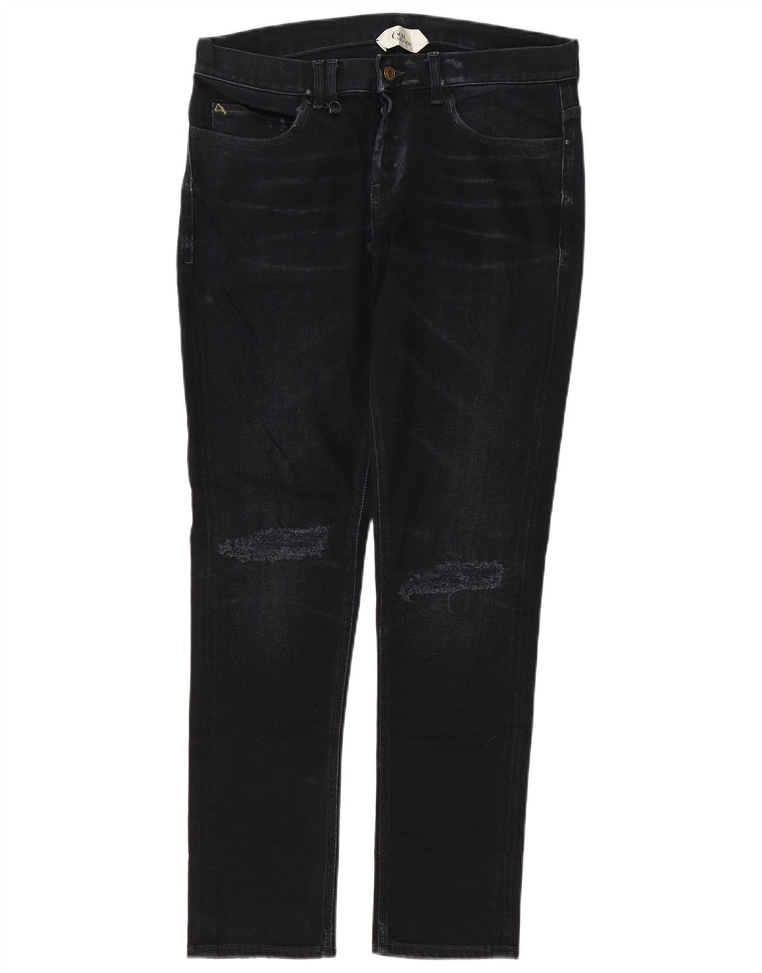 Jeans slim effetto consumato da uomo Cycle W34 L32 cotone nero