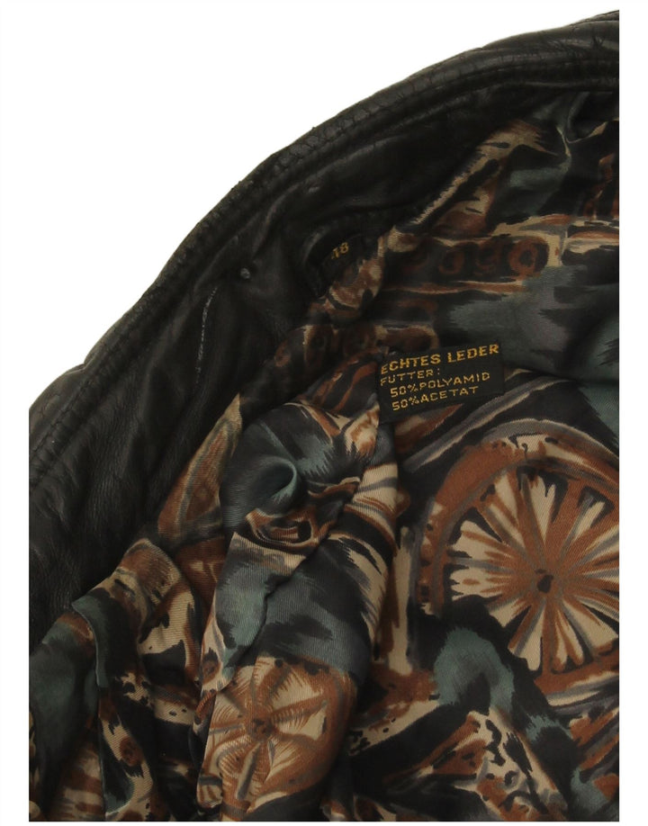 Giacca in pelle vintage da uomo IT 48 in pelle nera media