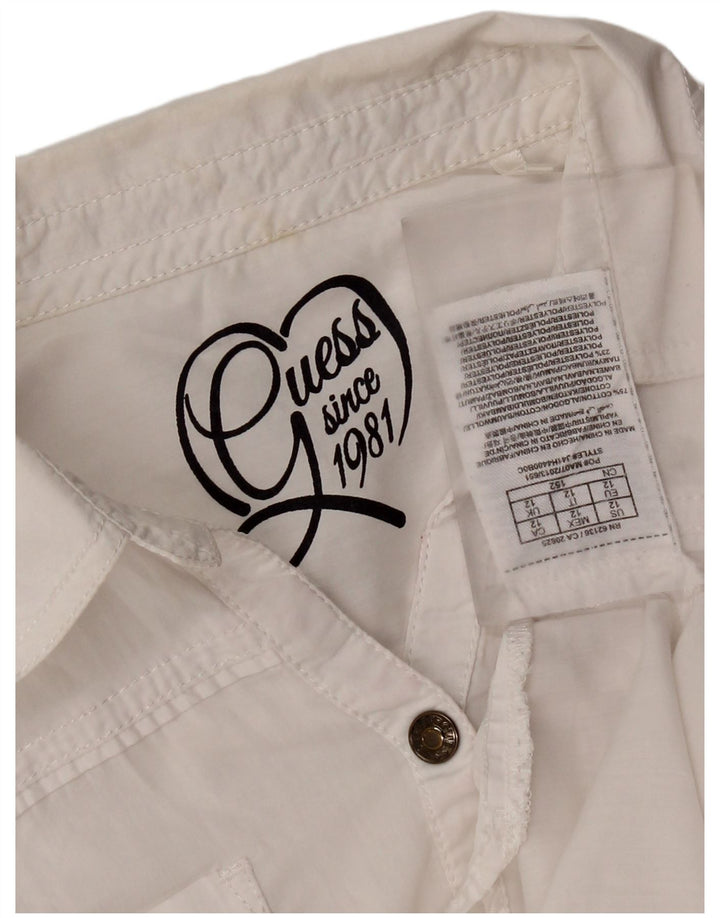 Camicia Guess Bambina 11-12 Anni Cotone Bianca