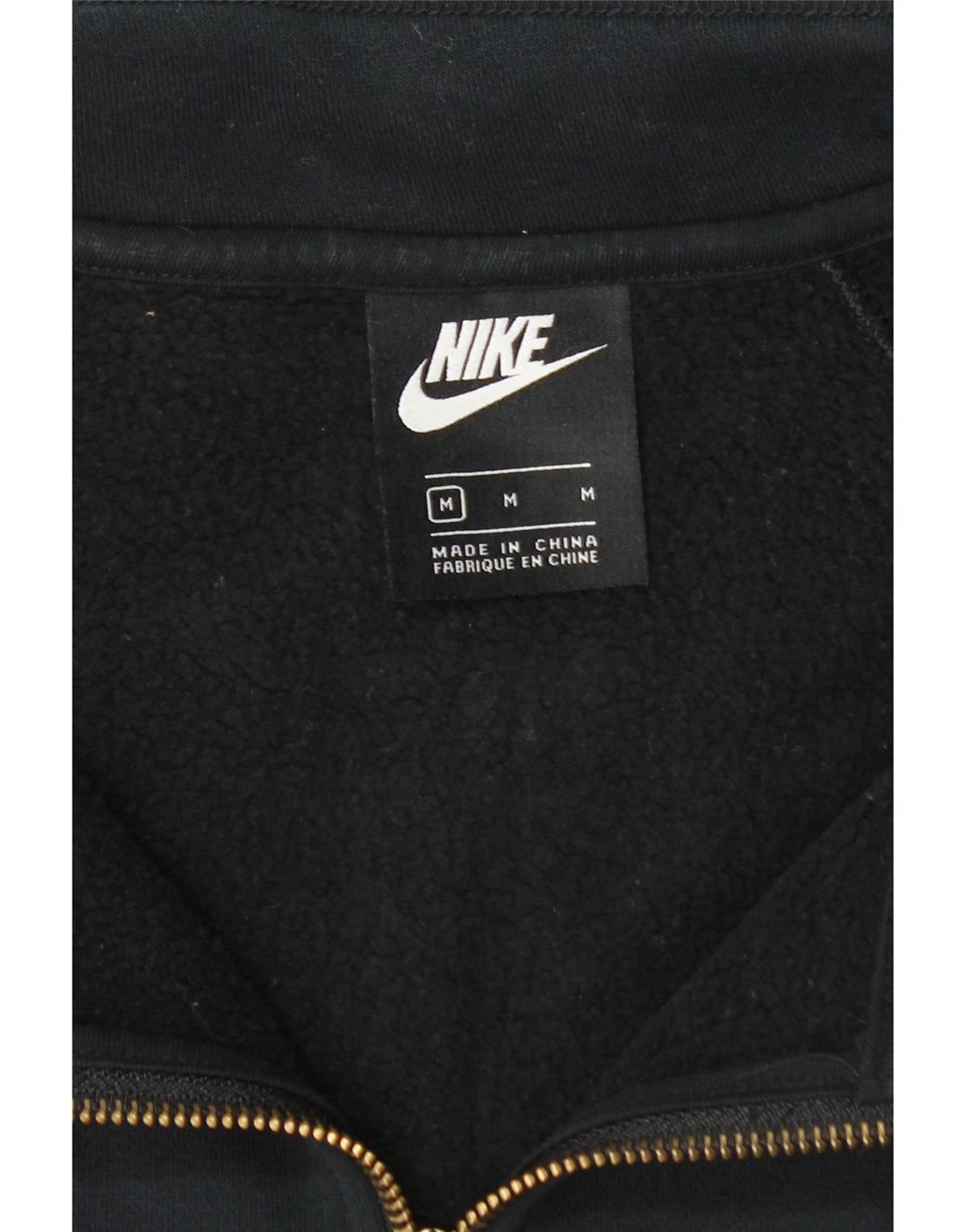 Felpa Nike da donna con grafica con zip e collo, maglione, UK 14, medio, blu navy