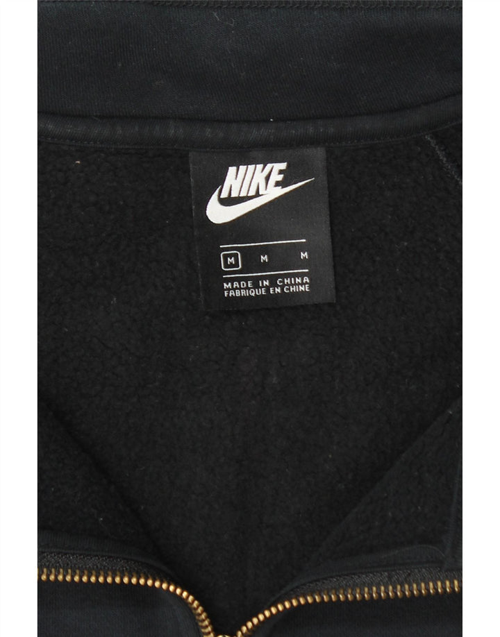 Felpa Nike da donna con grafica con zip e collo, maglione, UK 14, medio, blu navy