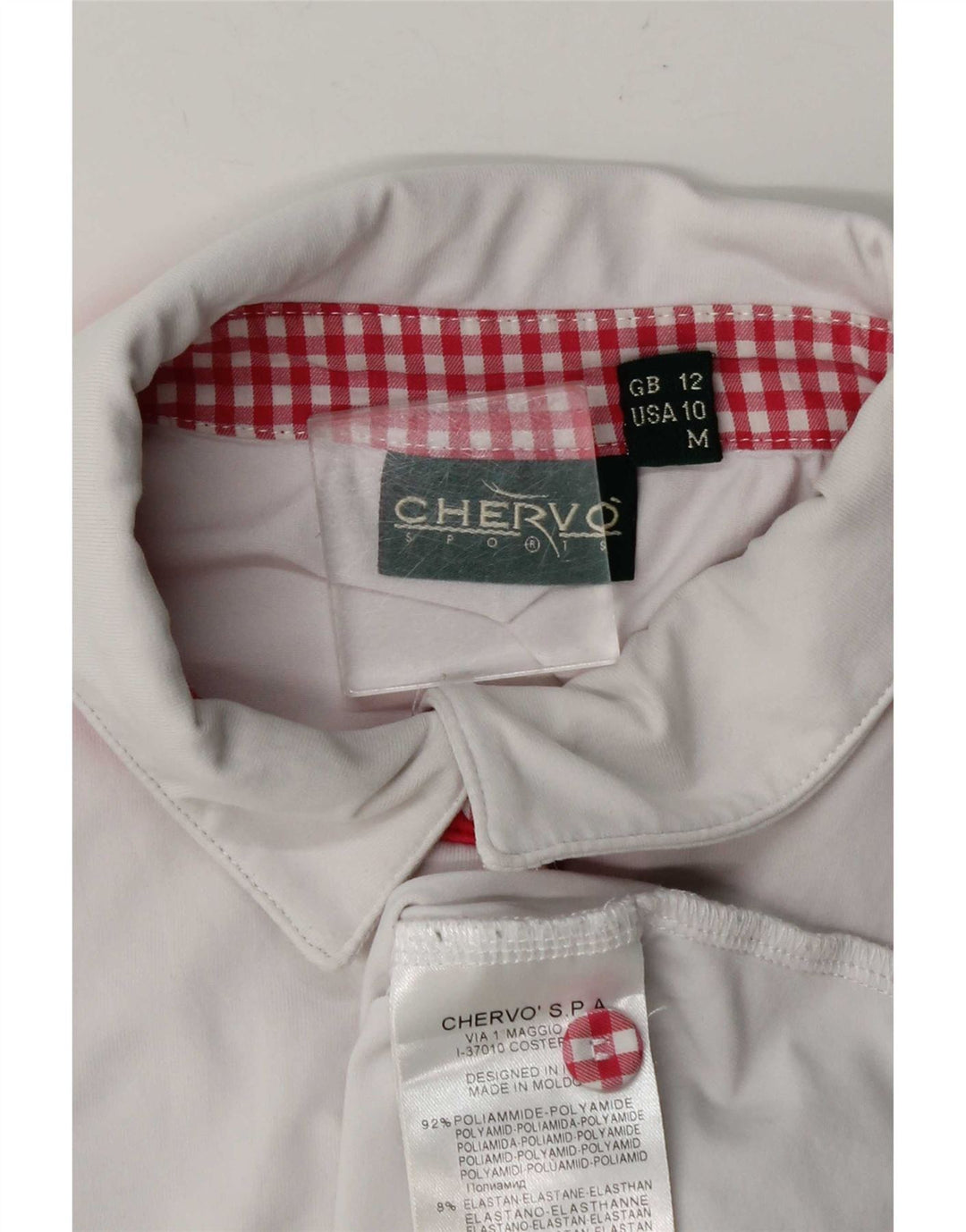 Polo senza maniche da donna Chervo UK 12 Medium White Poliammide
