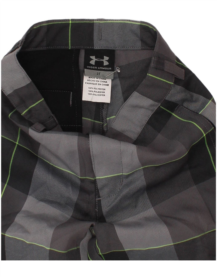Pantaloni chino da neonato Under Armour 18-24 mesi W20 poliestere a quadri grigi