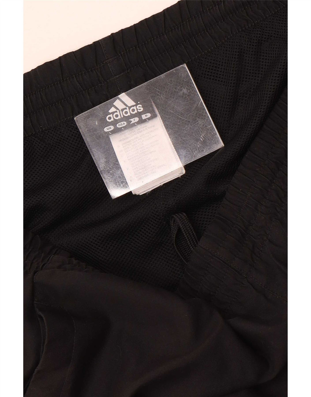 Pantaloncini sportivi da uomo Adidas grandi in poliestere nero