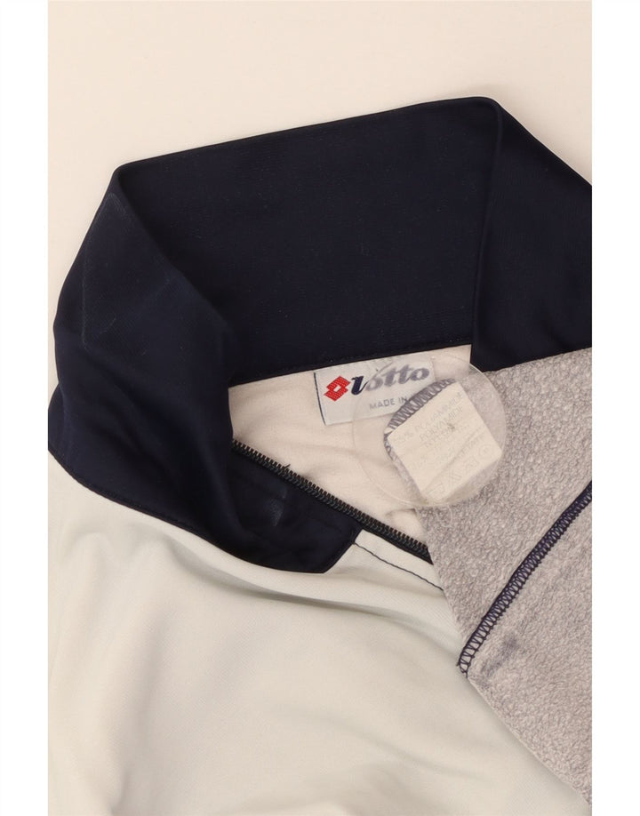 Giacca da ginnastica da uomo Lotto Medium in poliammide color block blu navy