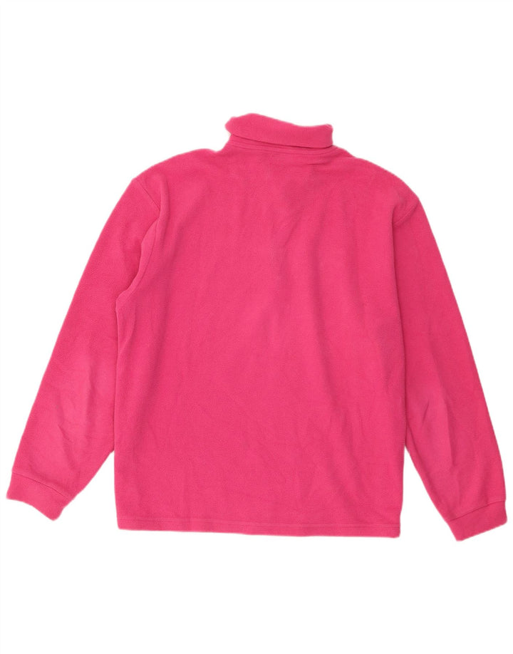 Maglione in pile da donna con collo e zip Invicta UK 14 poliestere rosa medio