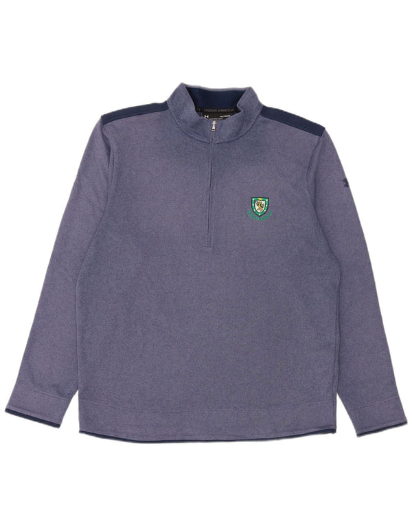 Under Armour Maglia da tuta pullover con zip e collo da uomo XL Poliestere blu navy