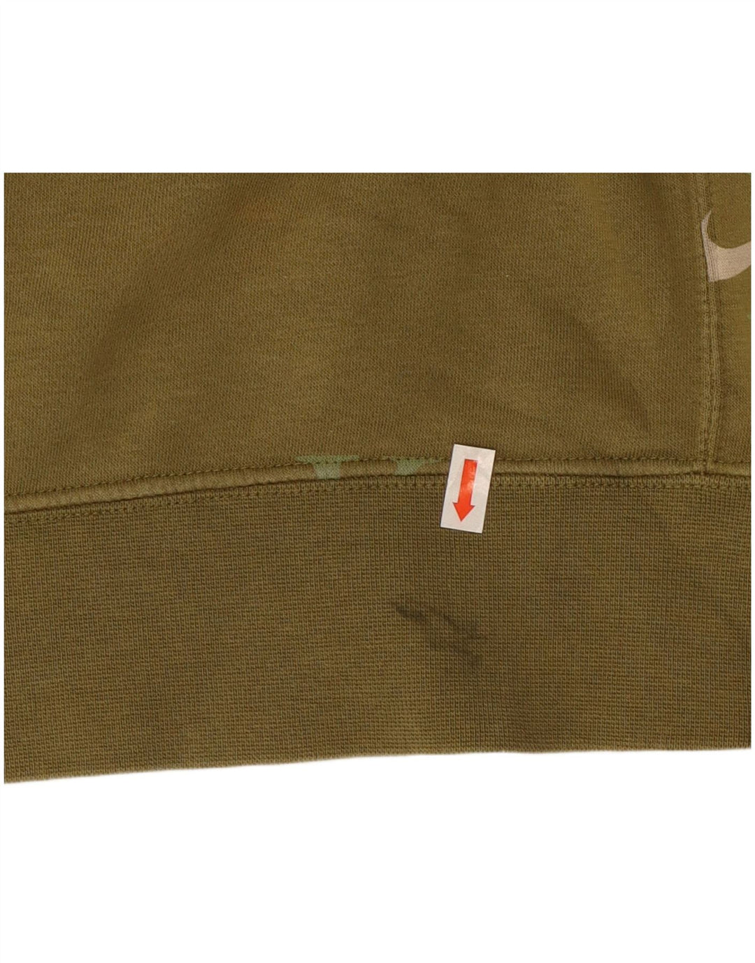 Felpa con cappuccio grafica Nike da uomo in cotone kaki medio