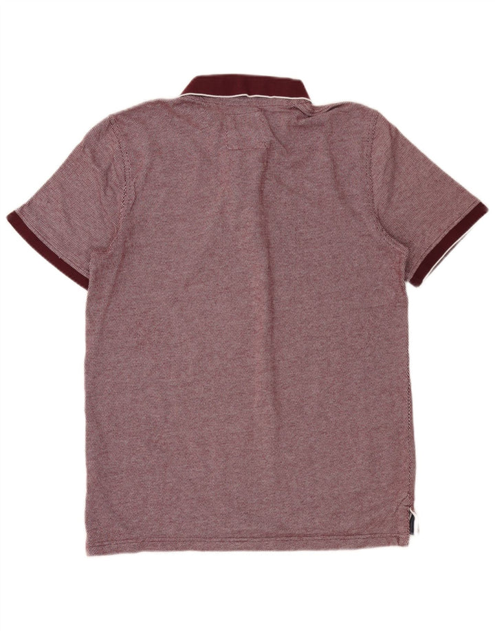 Crew Clothing Polo da uomo in cotone bordeaux medio