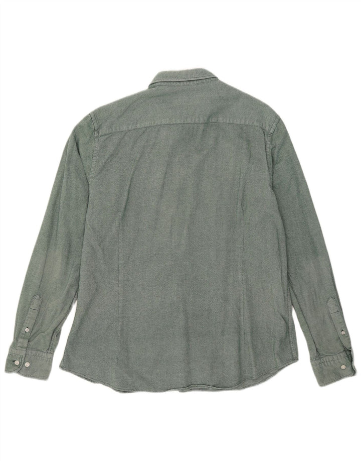 MASSIMO DUTTI Camicia Uomo XL Verde Cotone