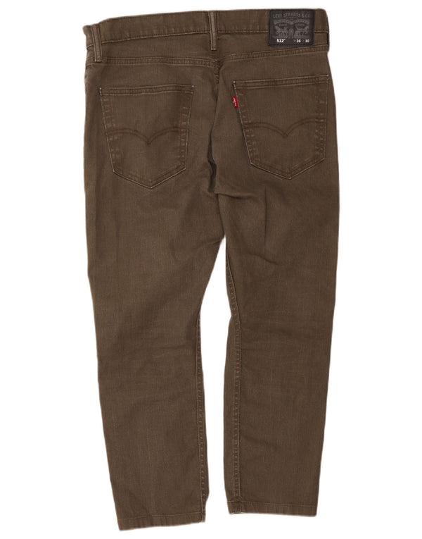 Levi's Uomo 512 Jeans affusolati slim W36 L30 Cotone kaki