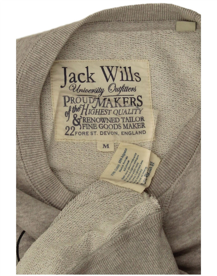 Felpa grafica da uomo Jack Wills Maglione cotone chiazzato grigio medio