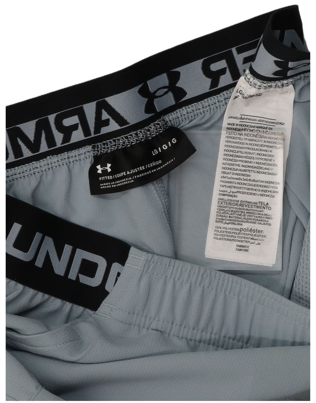 Pantaloncini sportivi grafici da uomo UNDER ARMOUR Large in poliestere blu
