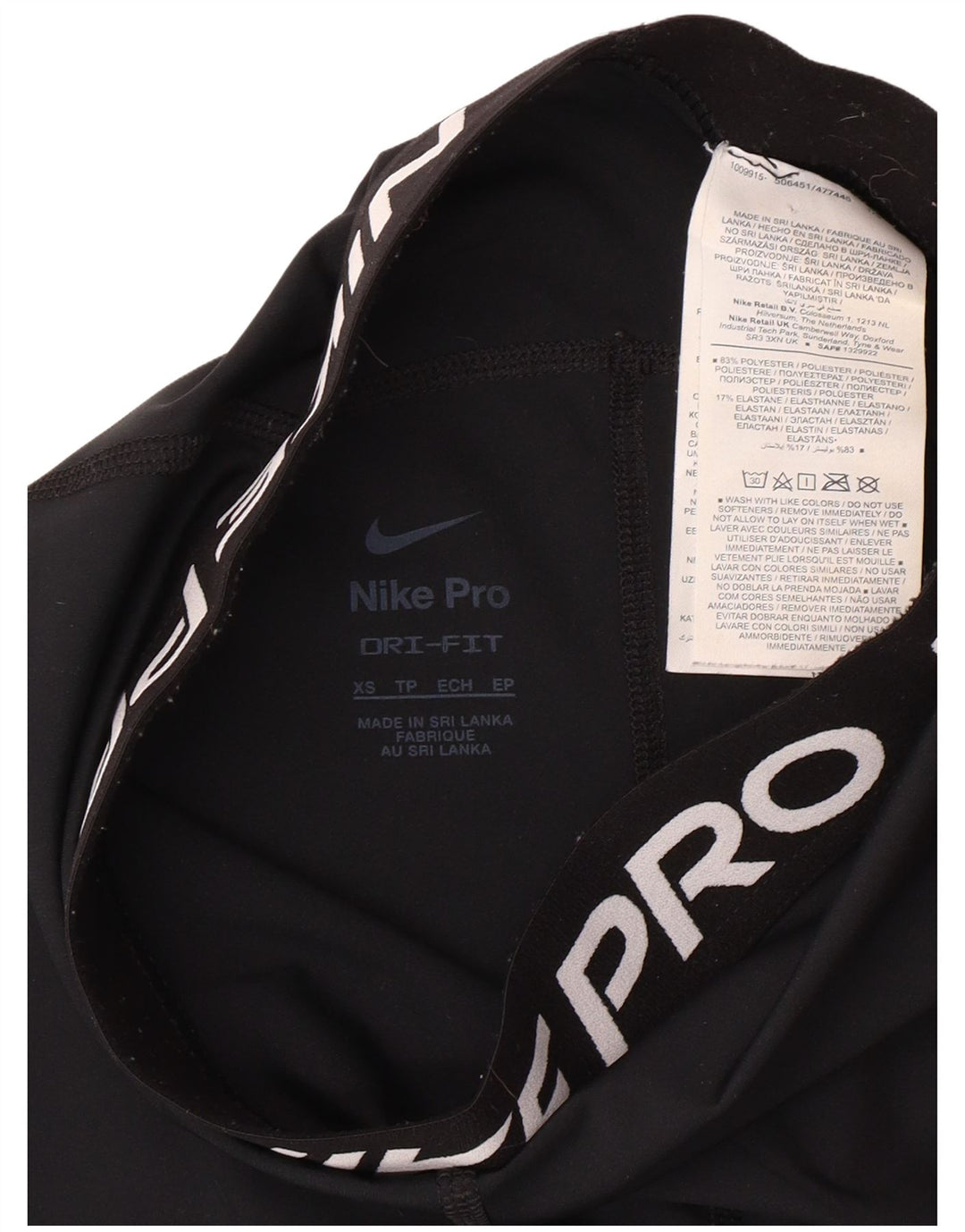 Pantaloncini sportivi grafici NIKE da donna Dri Fit UK 4 XS poliestere nero