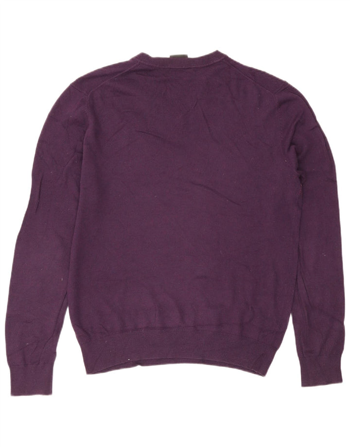 Maglione da uomo con scollo a V Paul Smith in cotone viola medio