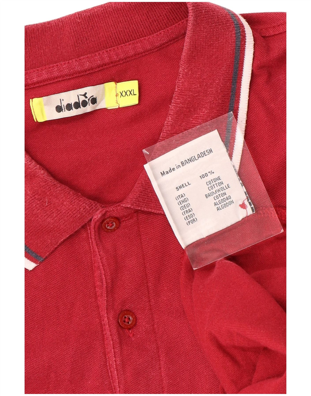 Polo DIADORA Uomo 3XL Rossa