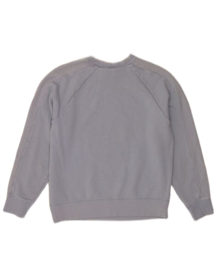 Felpa grafica da donna Adidas Jumper UK 10 Small Blue Cotton