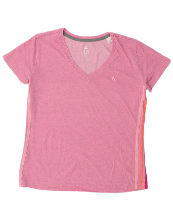 T-shirt Adidas Climalite da donna Top UK 20/22 XL cotone rosa