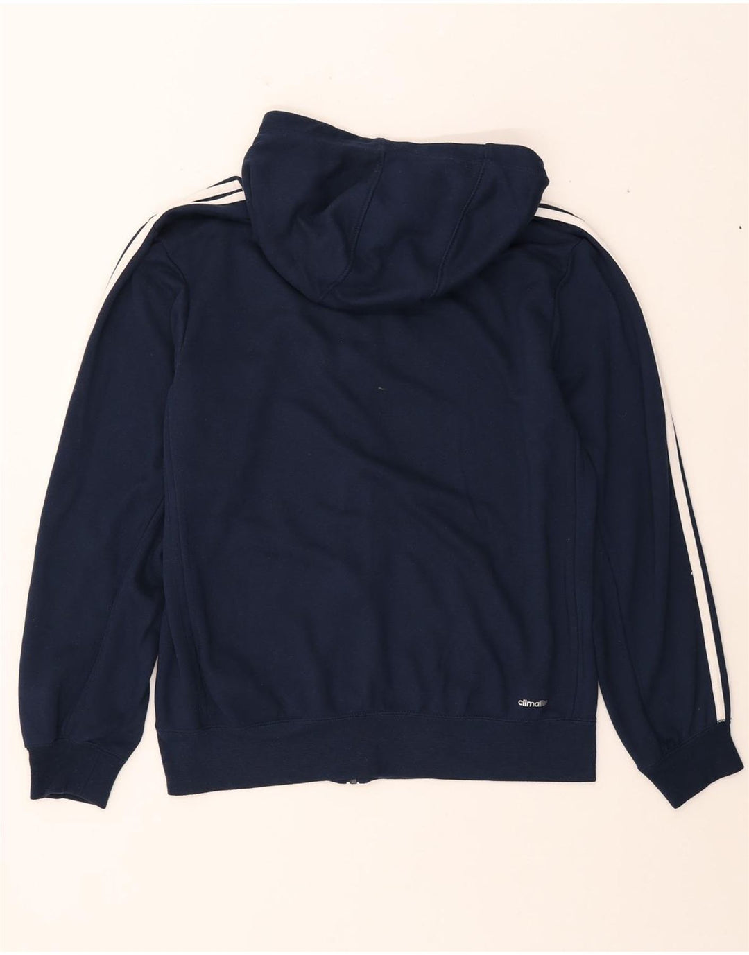 Maglione con cappuccio e zip ADIDAS da uomo Climalite medio in poliestere blu navy