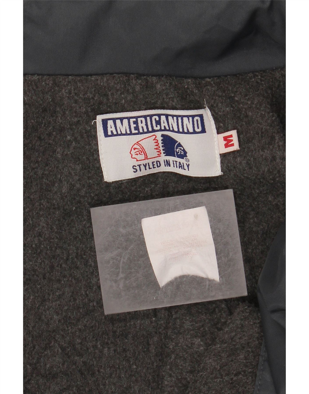AMERICANINO Giacca a vento da uomo con vestibilità ampia e grafica UK 38 Grigio medio