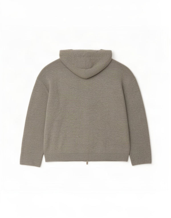 Maglione cardigan con zip intera e cappuccio da donna Marks & Spencer UK 18 XL Grigio