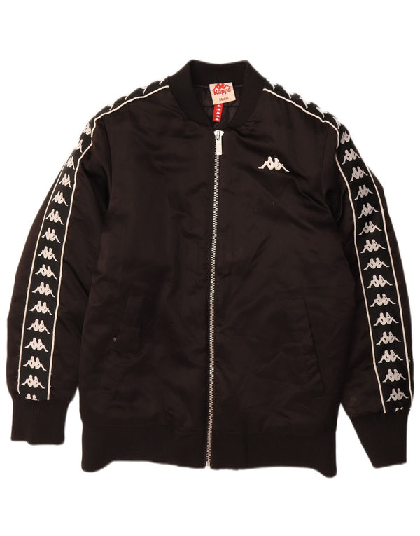 Giubbotto bomber grafico da uomo Kappa UK 36 piccolo sportivo in poliestere nero