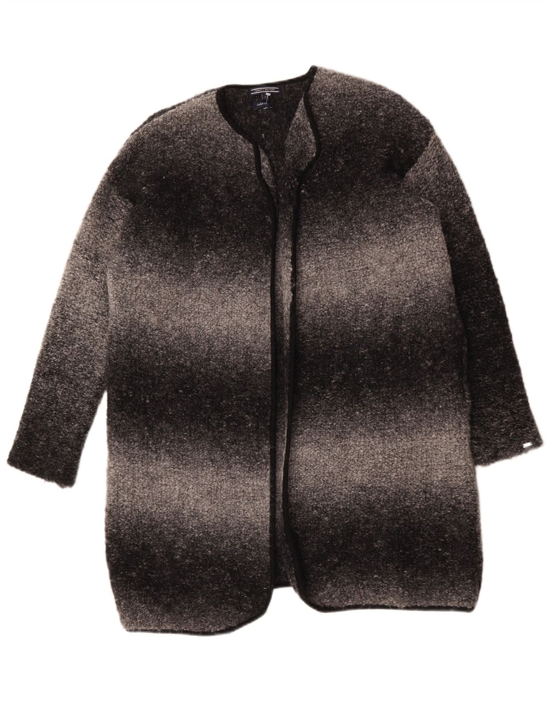 Maglione cardigan lungo oversize da donna Tommy Hilfiger UK 10 piccolo grigio