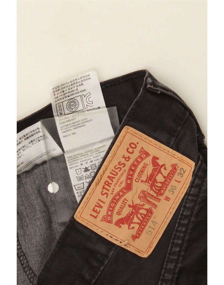 Levi's Uomo 514 Jeans dritti W36 L32 Cotone Nero
