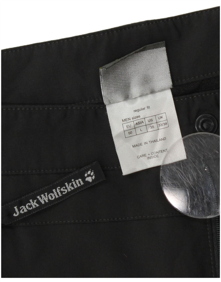 JACK WOLFSKIN Bermuda cargo da uomo W33 poliestere nero medio