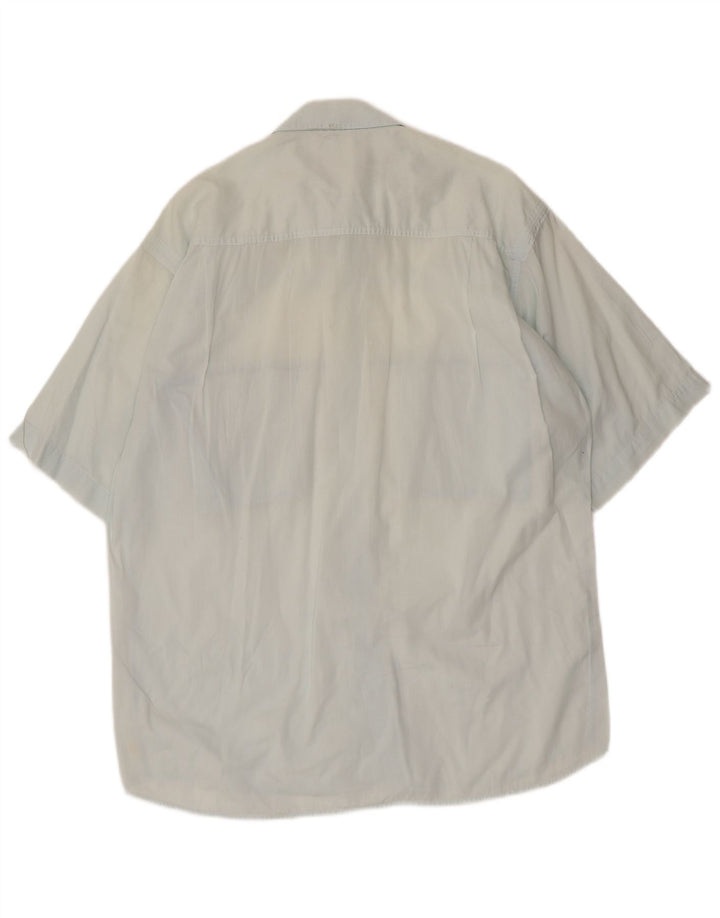 Camicia a maniche corte da uomo POP 84 in cotone blu medio