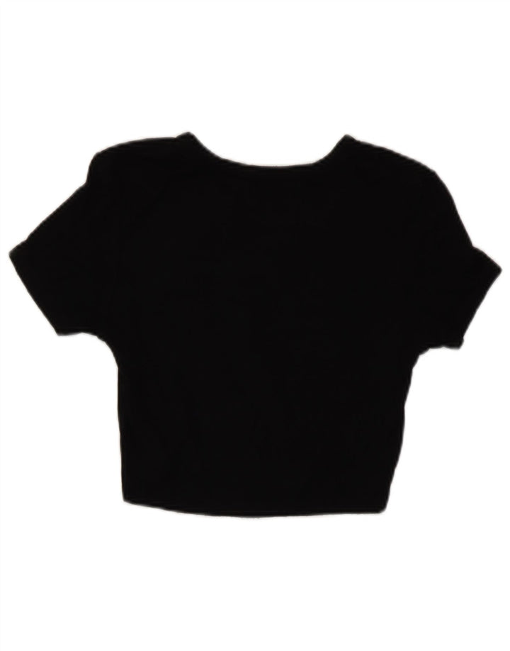 T-shirt corta da donna Zara UK 12 media nera