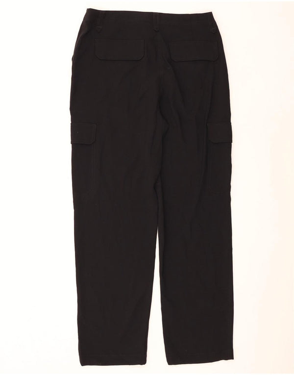 Pantaloni cargo dritti da donna Marks & Spencer UK 14 Large W34 L32 neri
