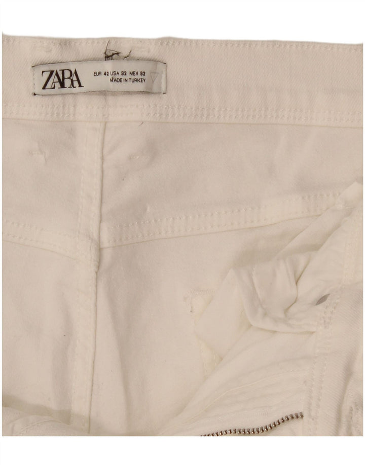 Jeans slim da uomo Zara EU 42 Large W32 L29 Bianco