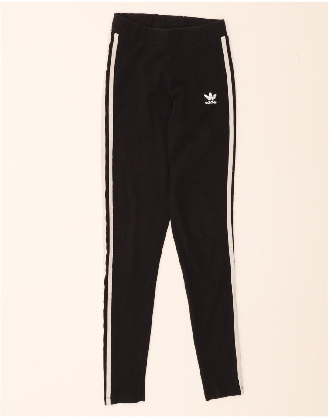 ADIDAS Womens Leggings UK 8 Small Black Cotton Vintage Adidas and Second-Hand Adidas from Messina Hembry 