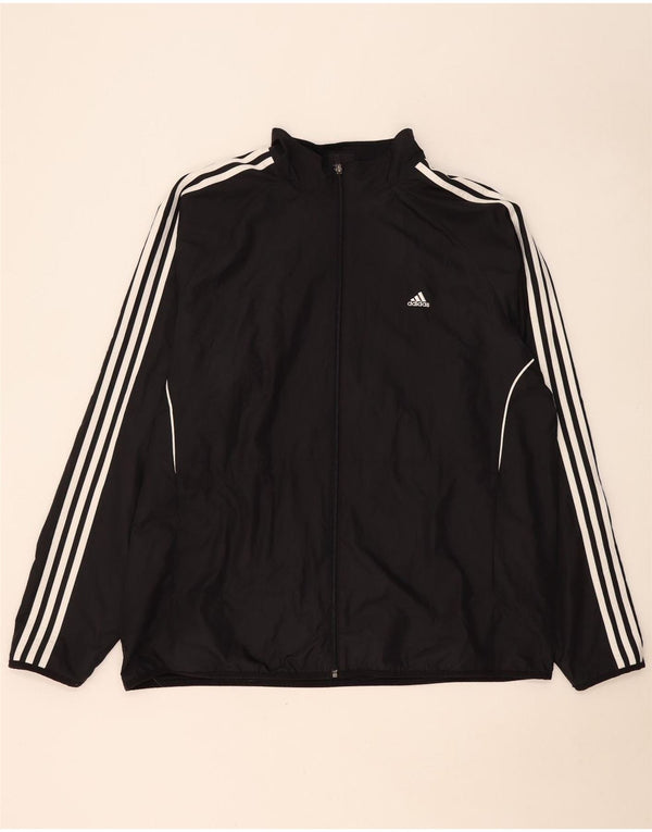 Giacca da ginnastica da uomo Adidas XL nera in poliestere
