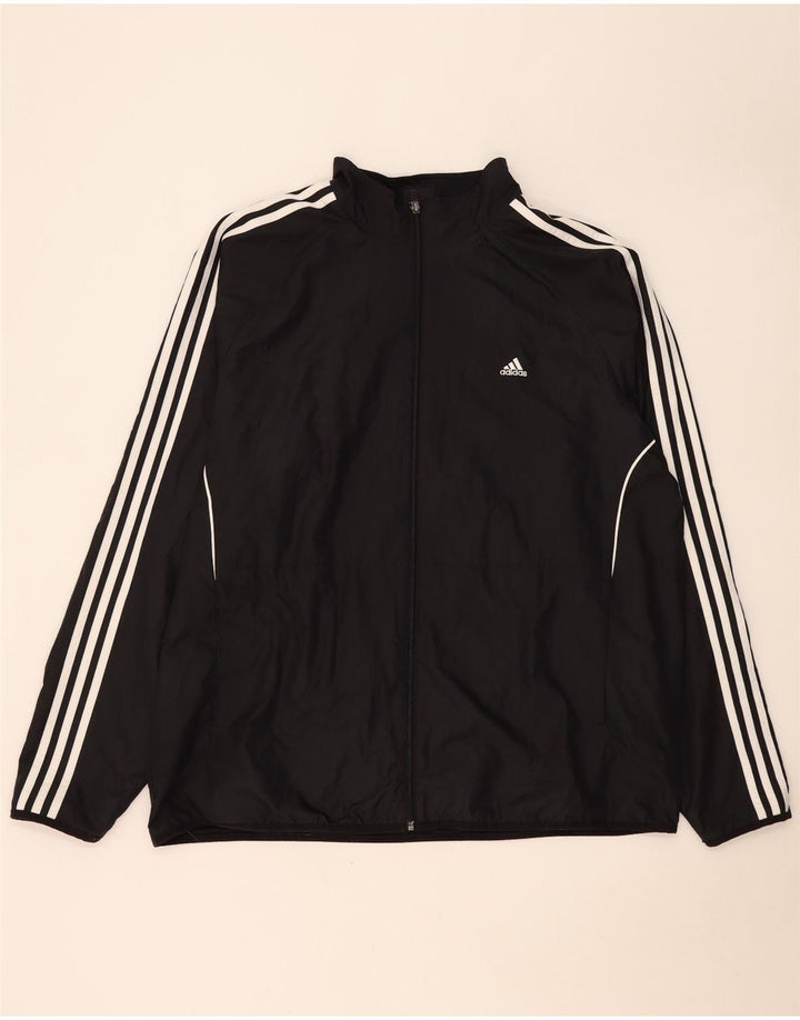 Giacca da ginnastica da uomo Adidas XL nera in poliestere