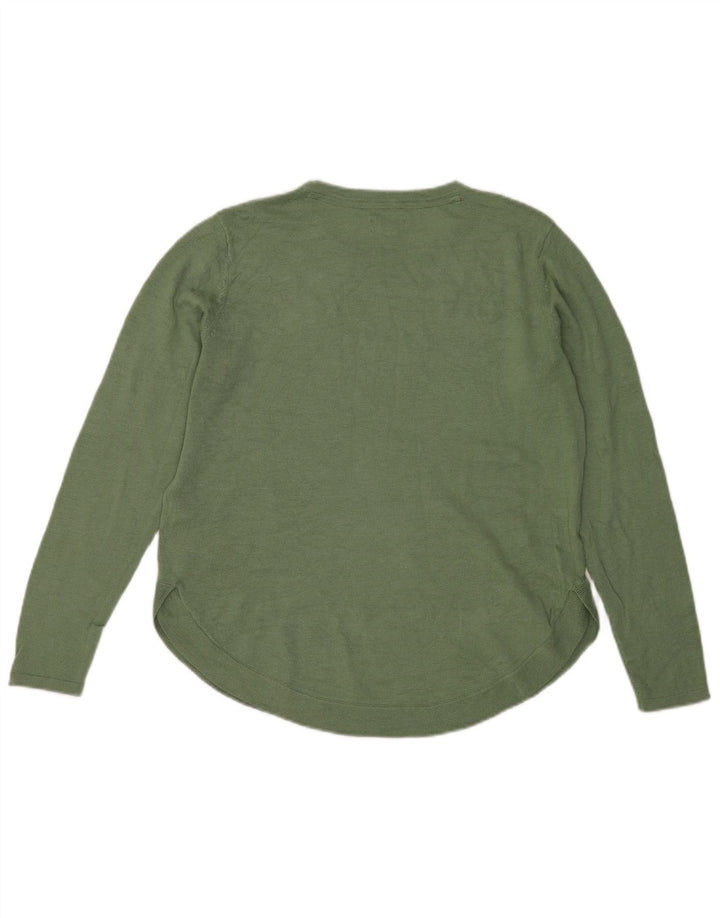 Maglione maglione con scollo a barca da donna Fat Face UK 12 Poliestere verde medio