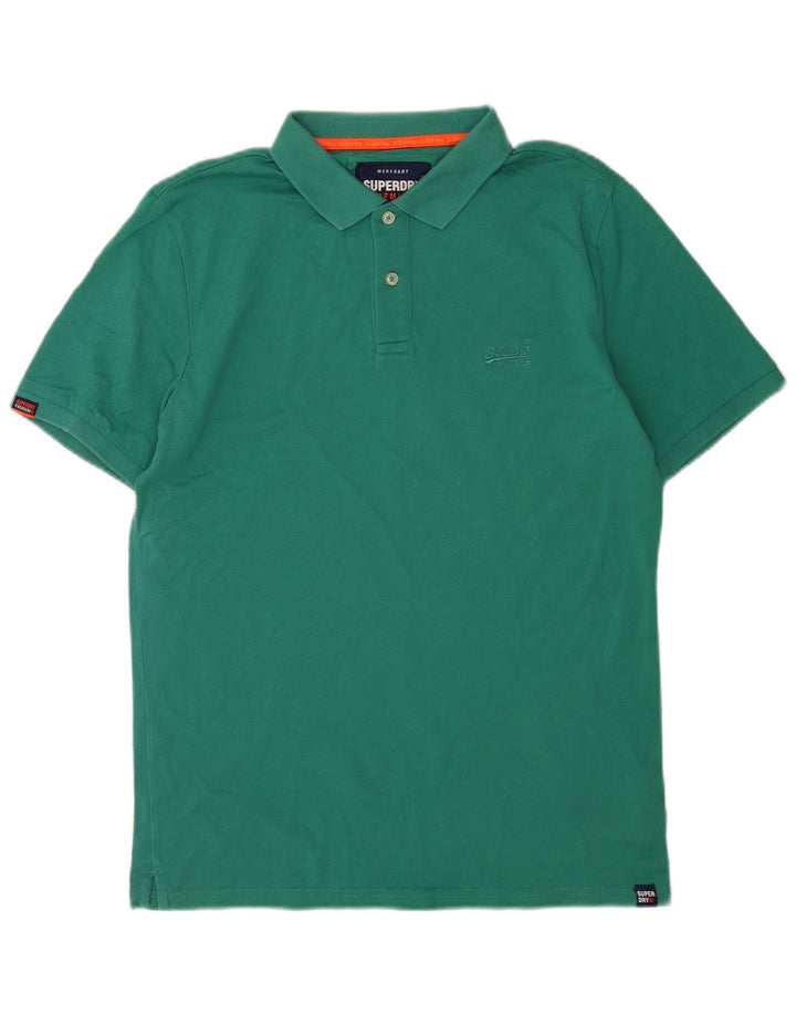 Polo da uomo Superdry grande in cotone verde