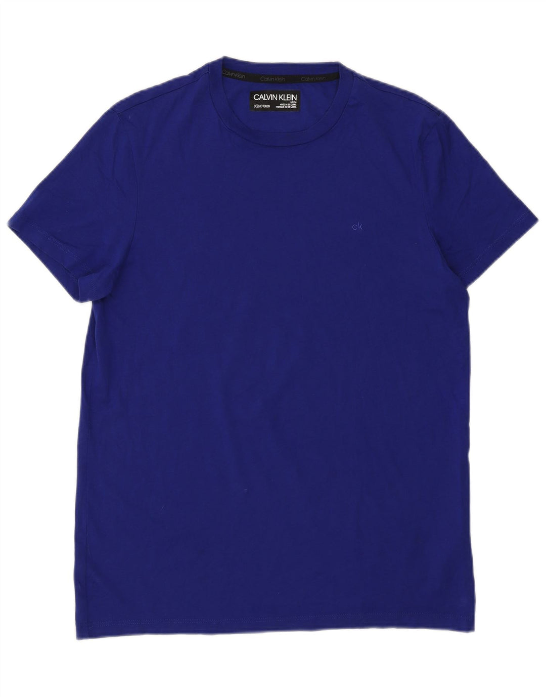 T-shirt da uomo Calvin Klein Top piccola in cotone blu