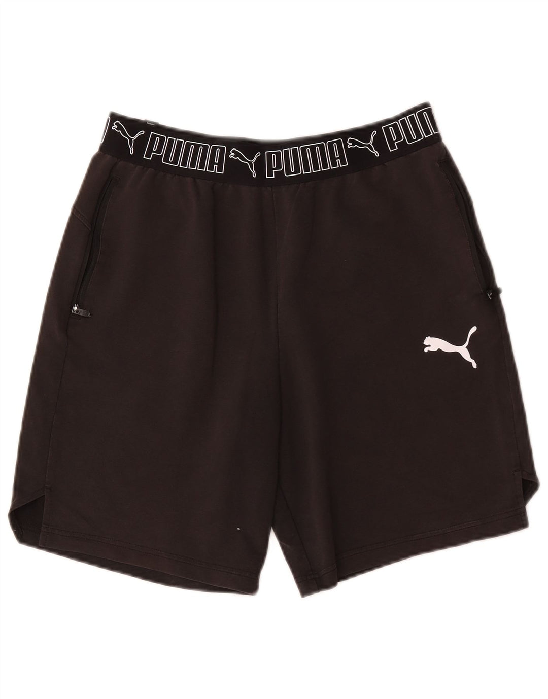 Pantaloncini sportivi grafici da uomo Puma cotone medio nero