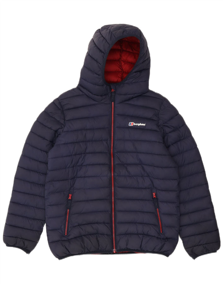Giacca imbottita con cappuccio Berghaus per ragazzi 14-15 anni in poliestere blu navy