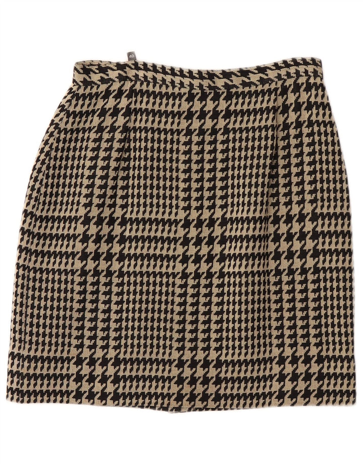 Gonna dritta da donna Superior IT 40 piccola W26 viscosa pied de poule nera