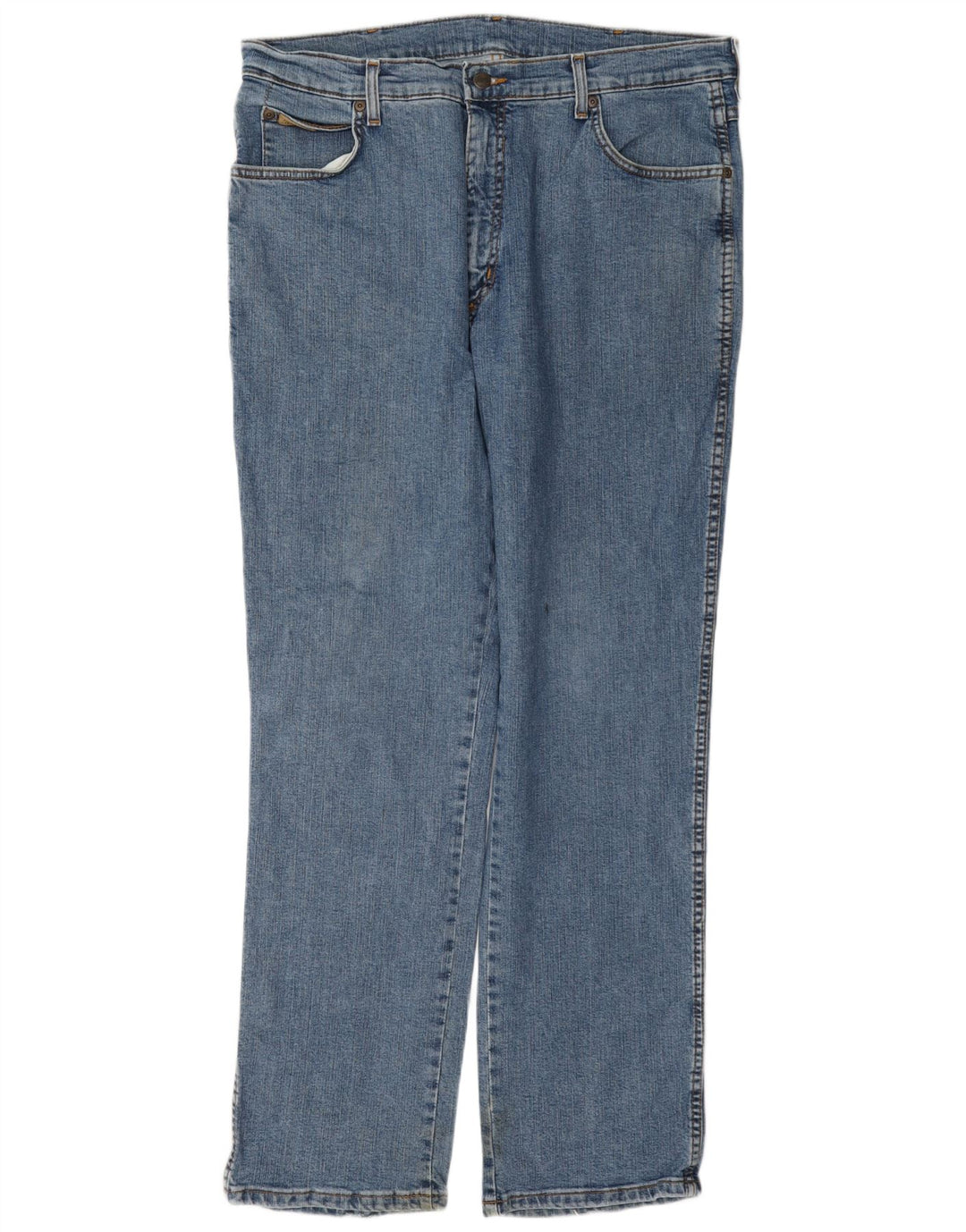 Jeans dritti elasticizzati Texas da uomo Wrangler W38 L32 cotone blu