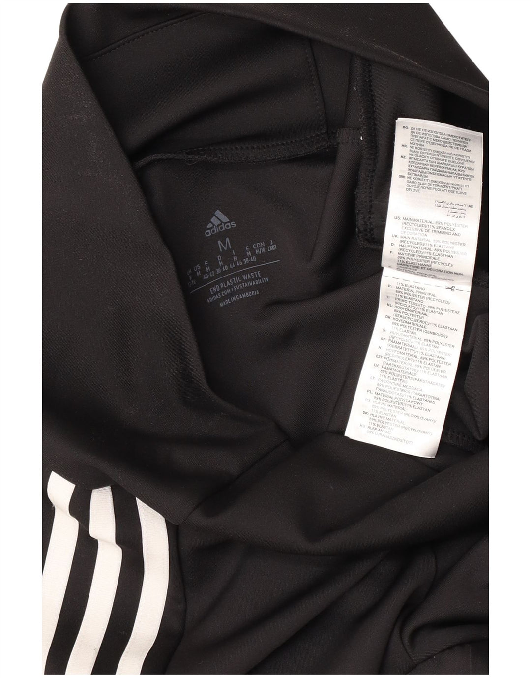 Leggings Adidas Aeroready da donna UK 12/14 Poliestere nero medio