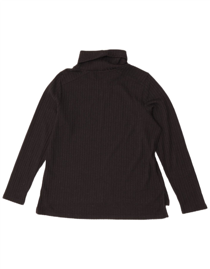 Maglione maglione a collo alto da donna Marks & Spencer UK 18 XL poliestere nero